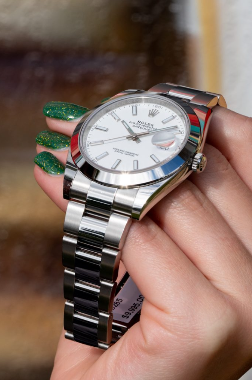 Rolex Datejust 41 Oystersteel White Dial bezl, band