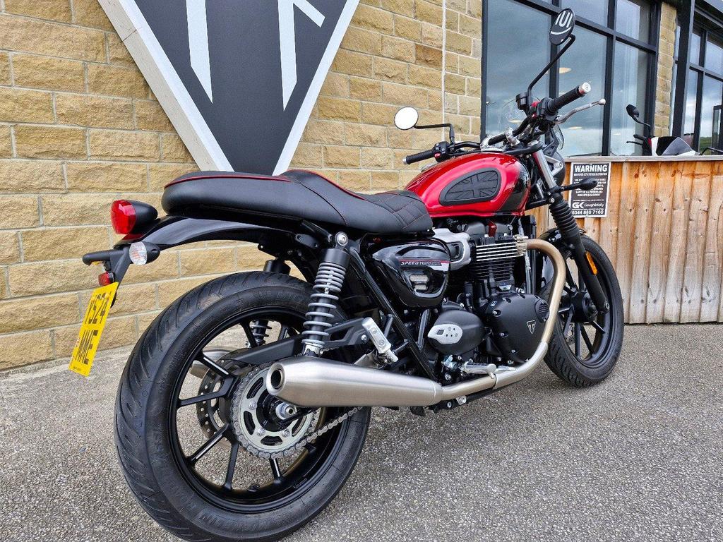 Triumph Speed Twin motorbike, bitcoin, crypto
