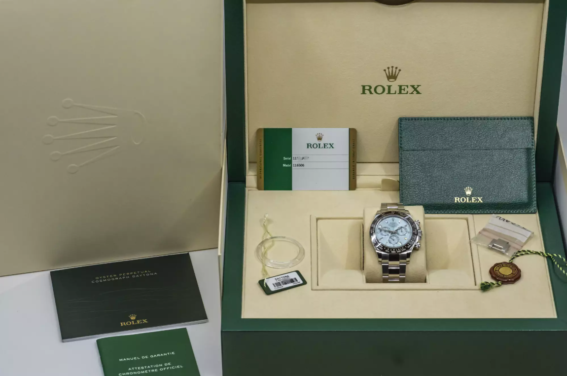 Rolex Daytona Platinum Ice Blue Baguette – Image 7