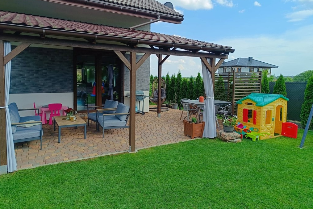 Szydłowo Poland House patio, play area